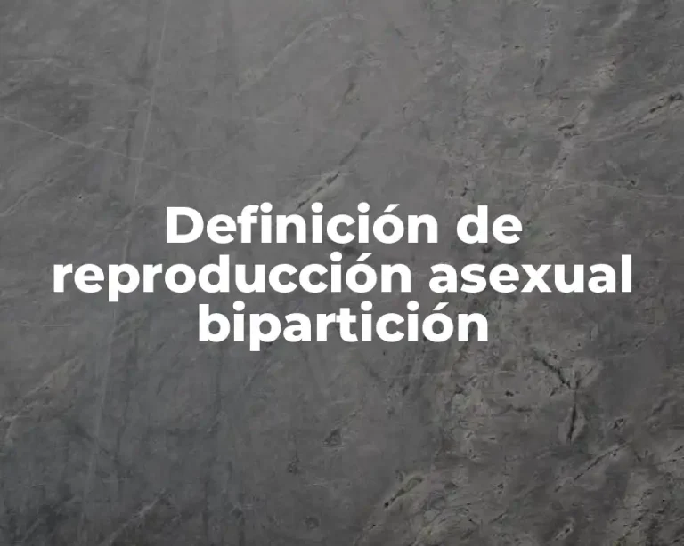 Definición de reproducción asexual bipartición