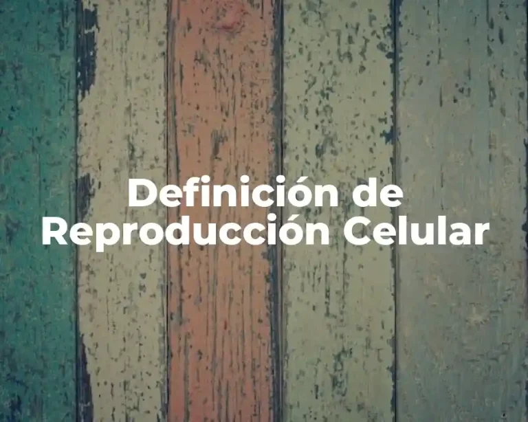 Definición de Reproducción Celular