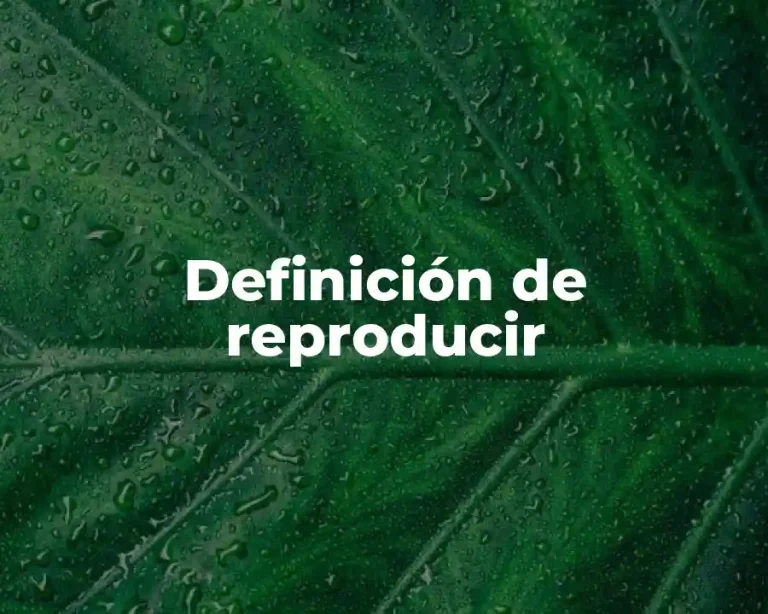 Definición de reproducir