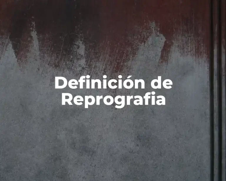 Definición de Reprografia