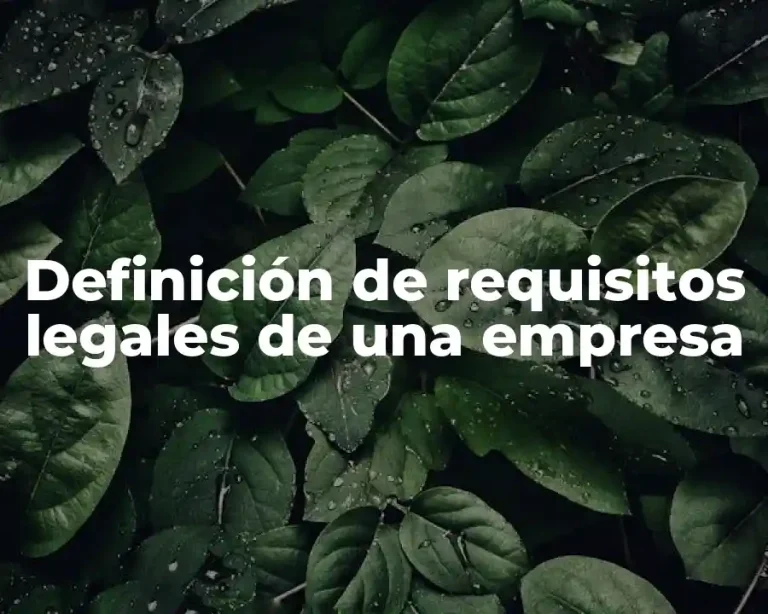 Definición de requisitos legales de una empresa