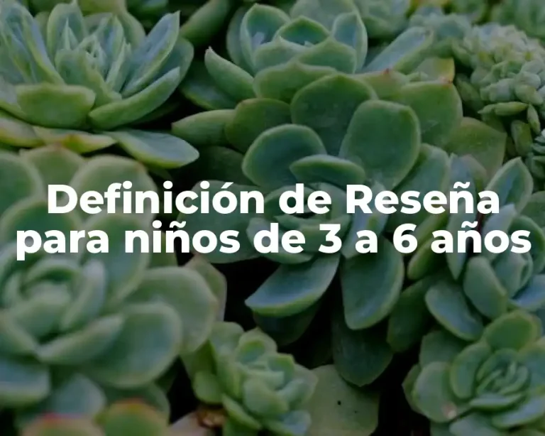 Definición de Reseña para niños de 3 a 6 años