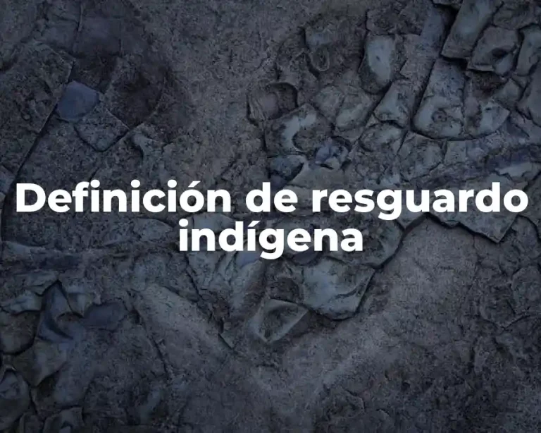 Definición de resguardo indígena