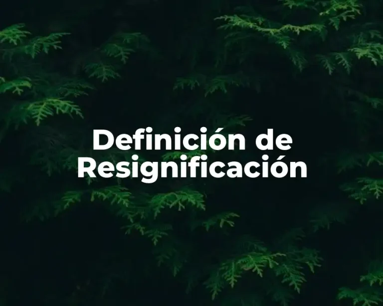 Definición de Resignificación