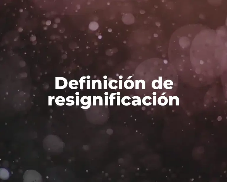 Definición de resignificación
