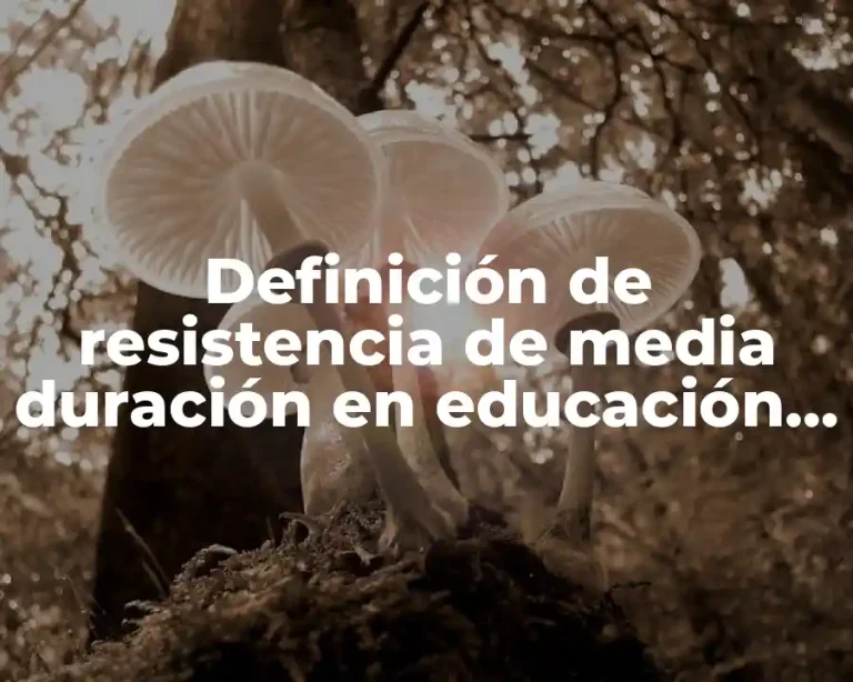 Definición de resistencia de media duración en educación física