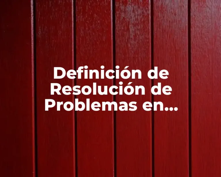 Definición de Resolución de Problemas en Educación Física