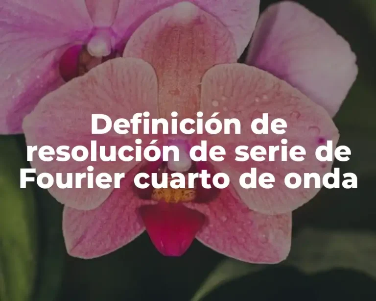 Definición de resolución de serie de Fourier cuarto de onda