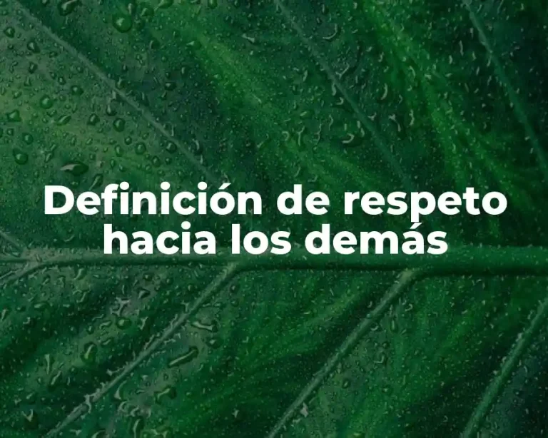 Definición de respeto hacia los demás