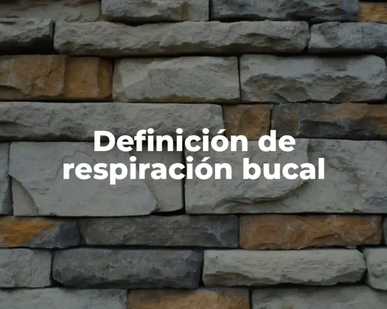 Definición de respiración bucal