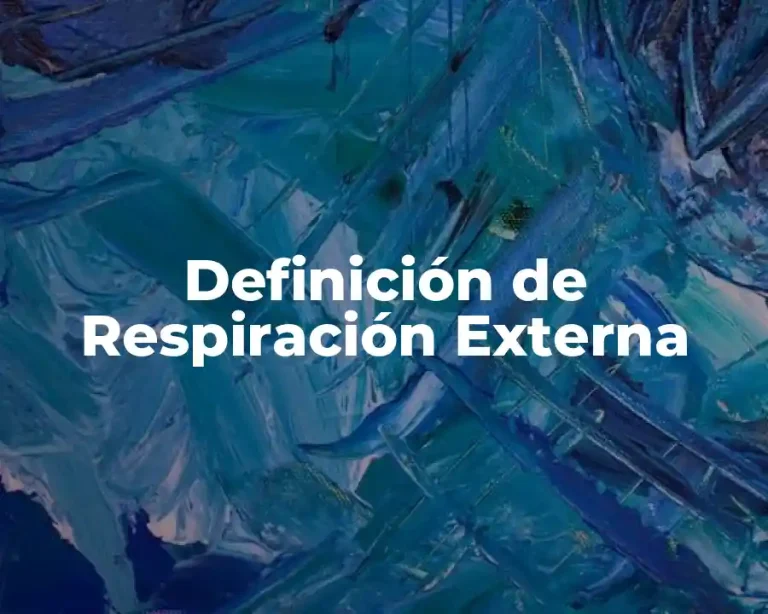 Definición de Respiración Externa