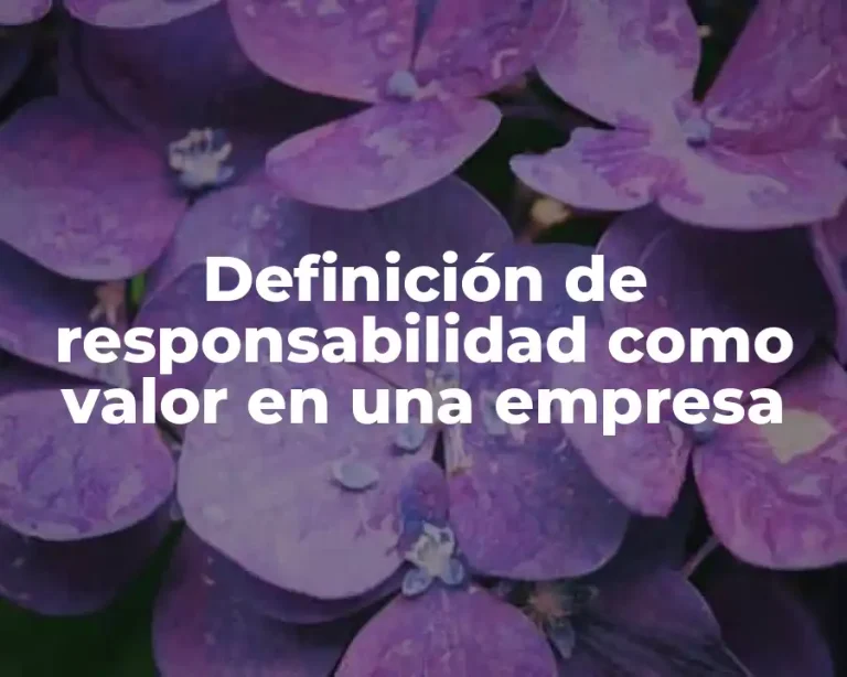 Definición de responsabilidad como valor en una empresa