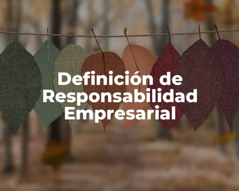 Definición de Responsabilidad Empresarial