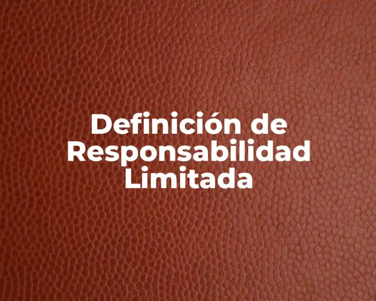 Definición de Responsabilidad Limitada