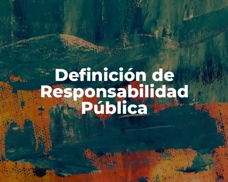 Definición de Responsabilidad Pública