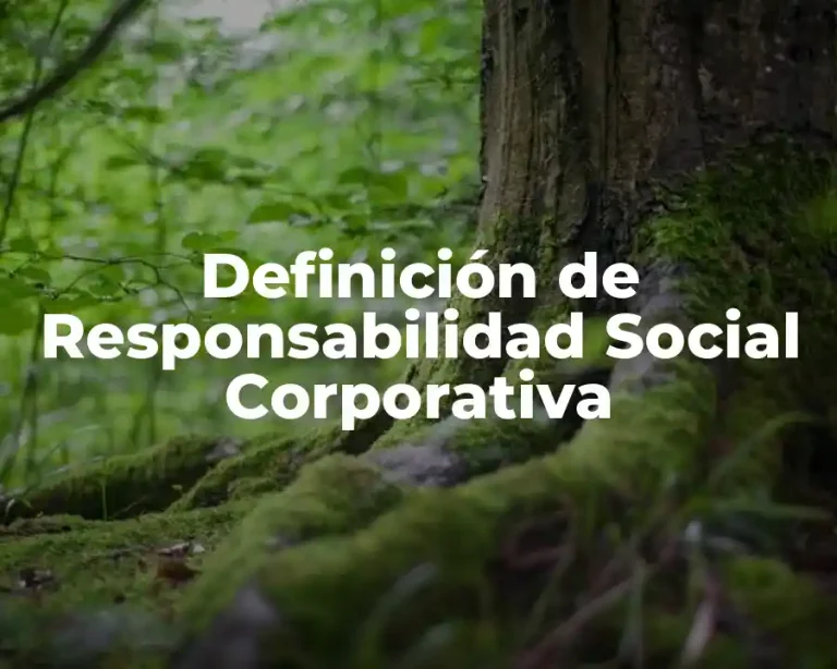 Definición de Responsabilidad Social Corporativa