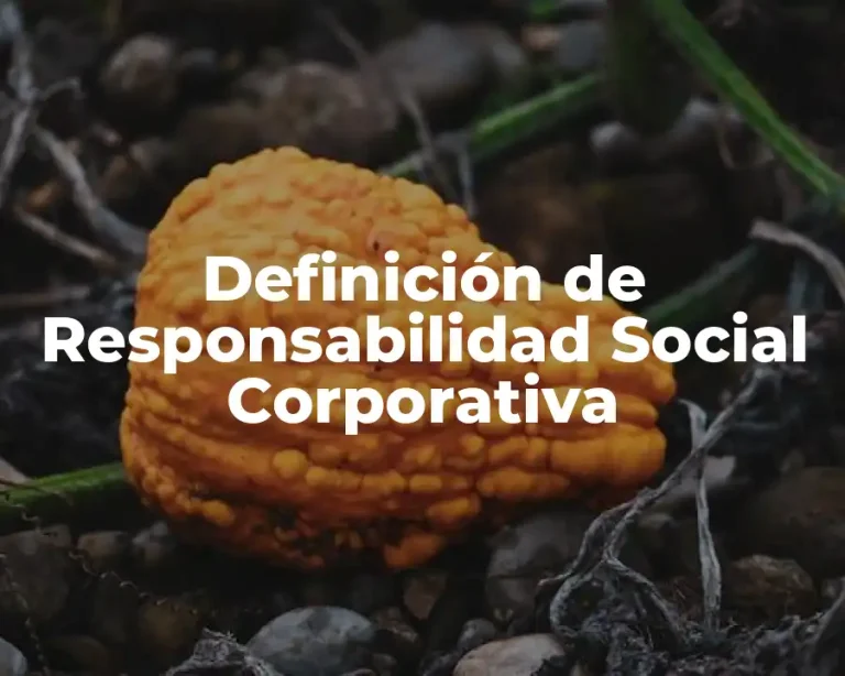 Definición de Responsabilidad Social Corporativa