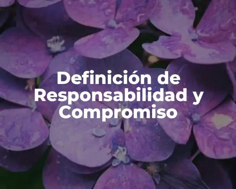 Definición de Responsabilidad y Compromiso