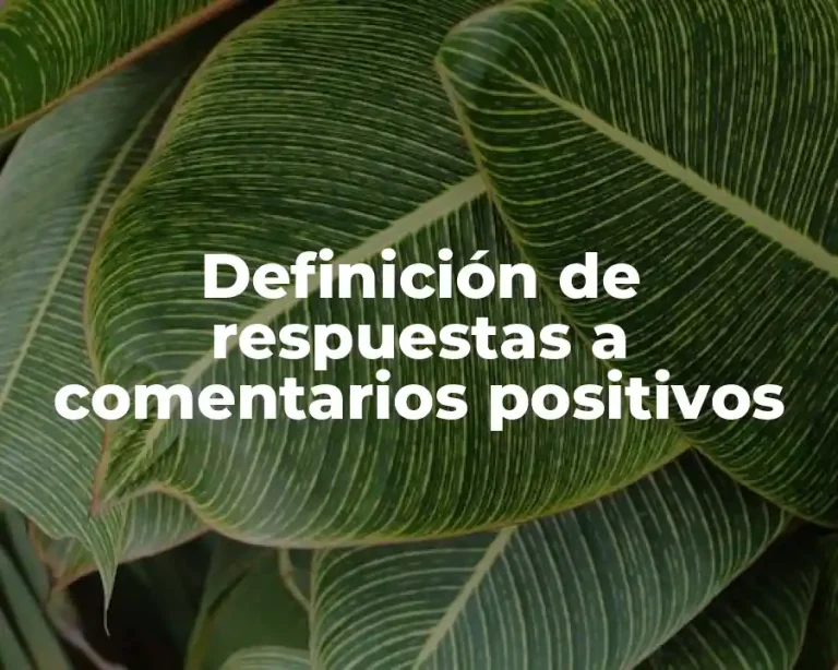 Definición de respuestas a comentarios positivos