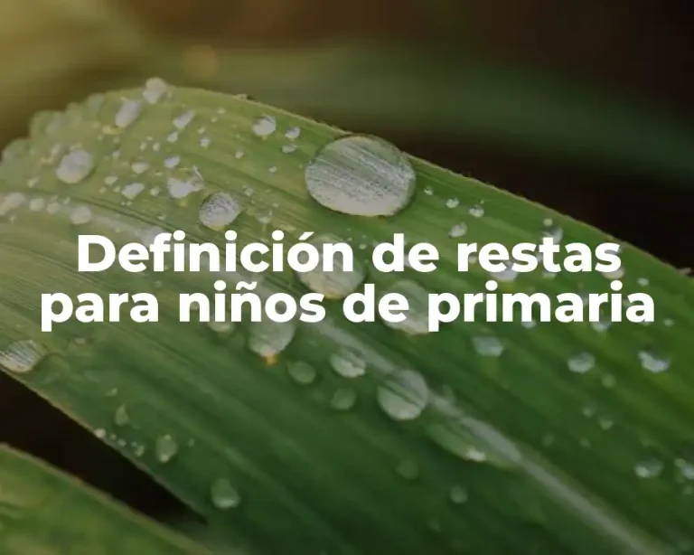 Definición de restas para niños de primaria