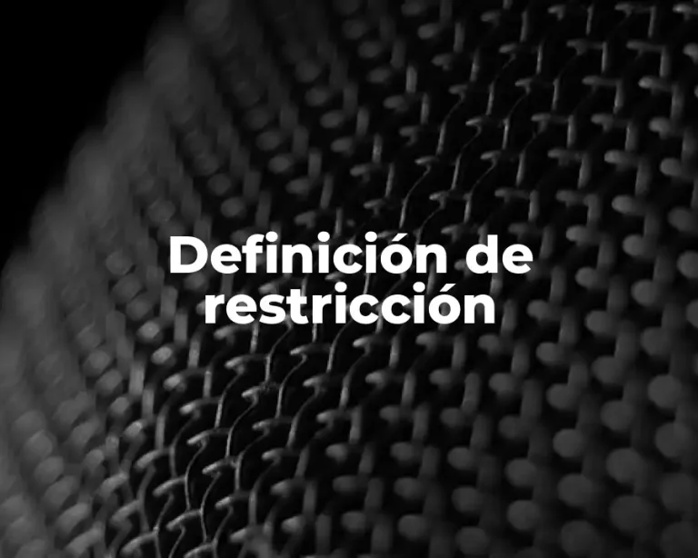 Definición de restricción