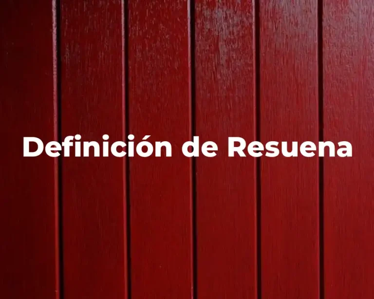 Definición de Resuena