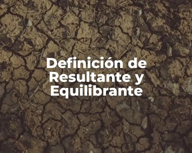 Definición de Resultante y Equilibrante