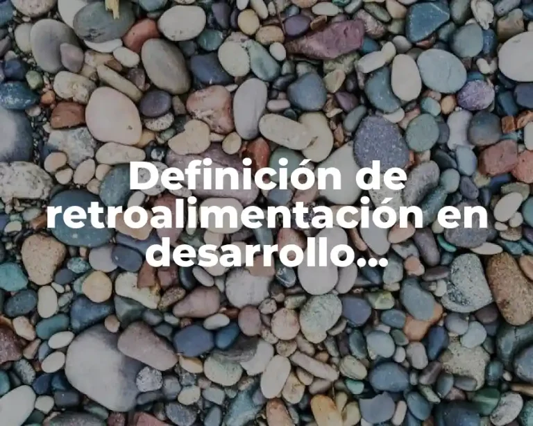 Definición de retroalimentación en desarrollo organizacional