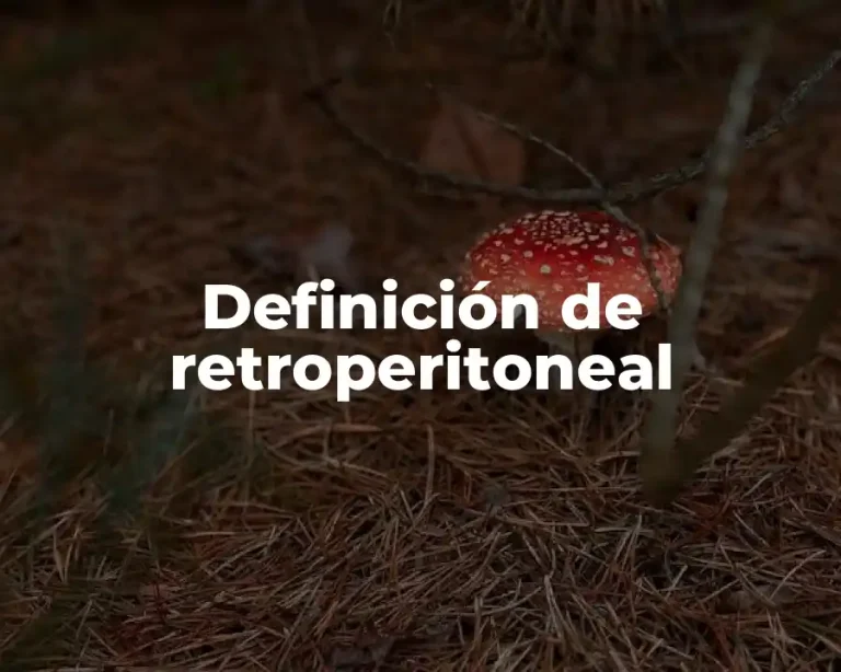 Definición de retroperitoneal