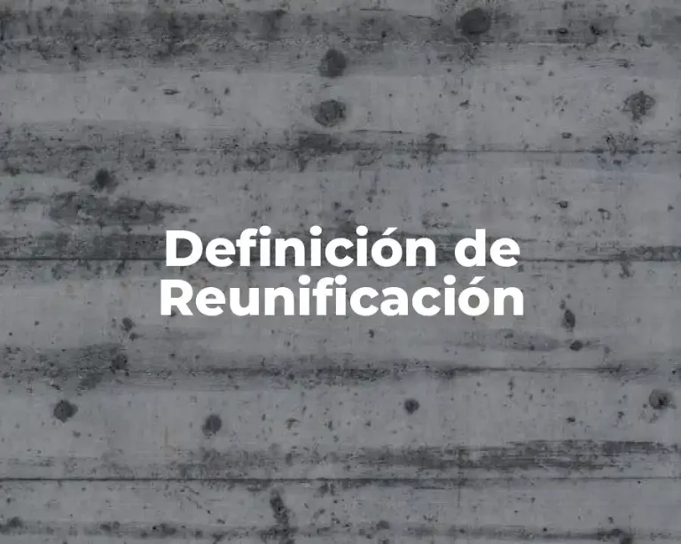 Definición de Reunificación