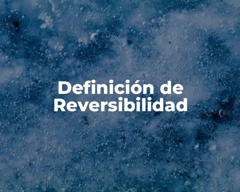 Definición de Reversibilidad