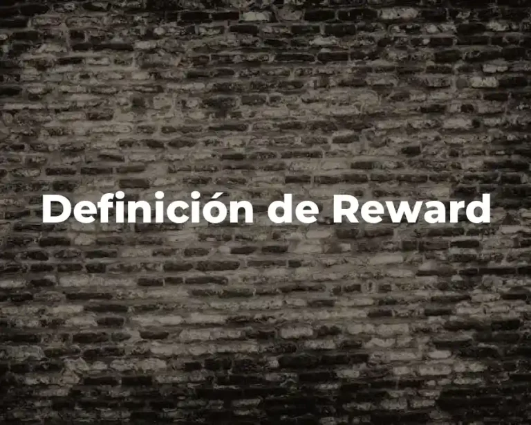 Definición de Reward