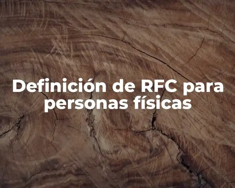 Definición de RFC para personas físicas