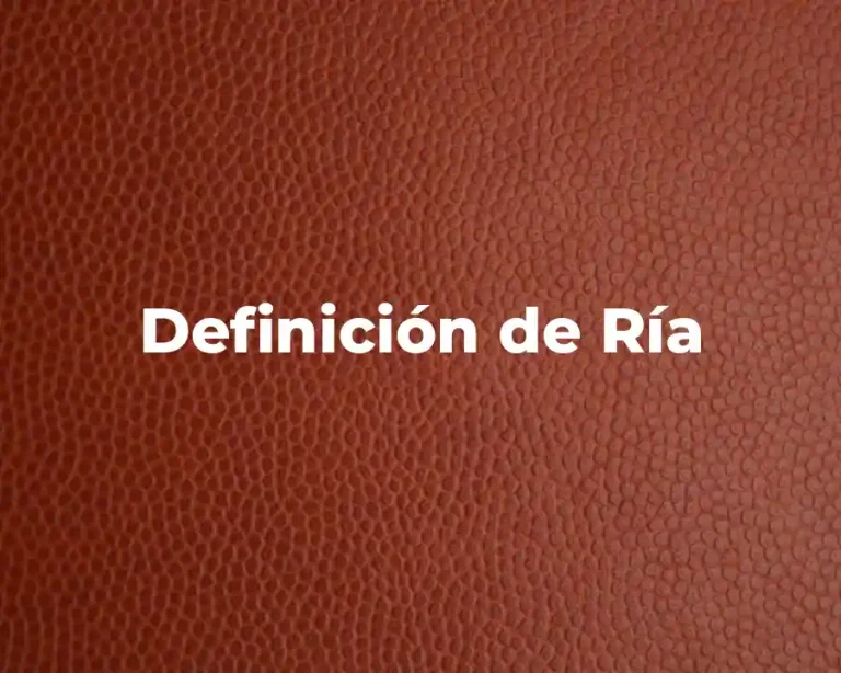 Definición de Ría