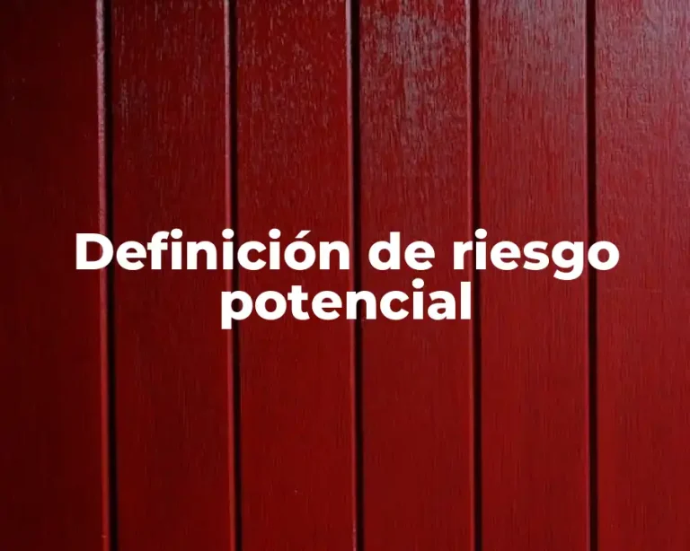 Definición de riesgo potencial