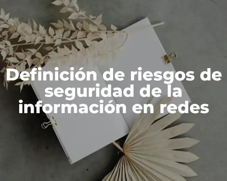 Definición de riesgos de seguridad de la información en redes