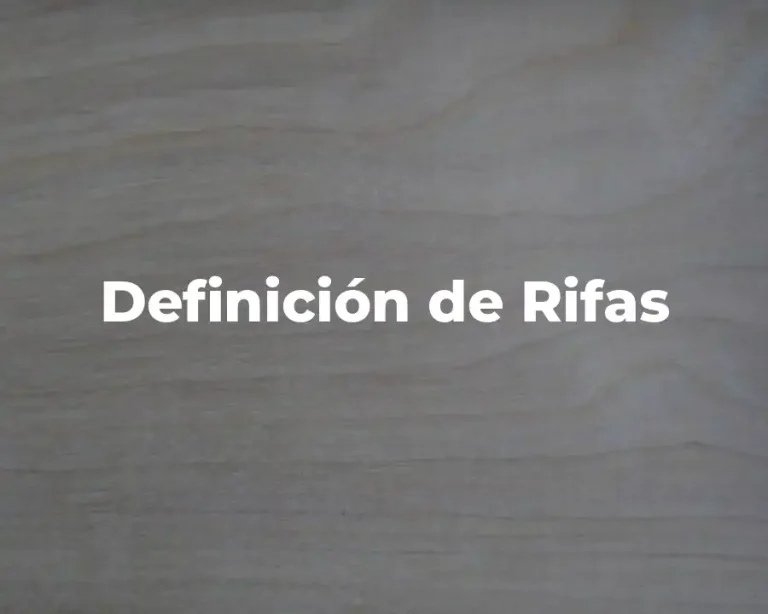 Definición de Rifas