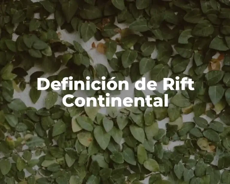 Definición de Rift Continental
