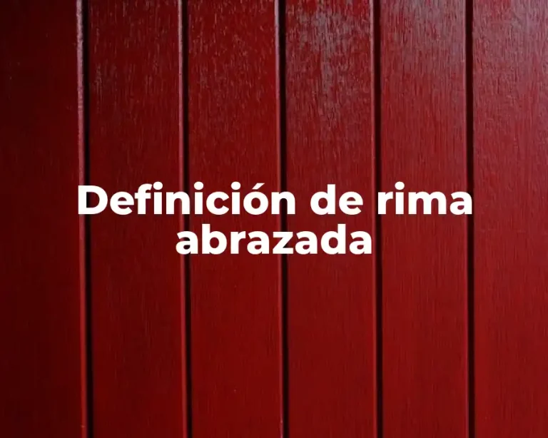 Definición de rima abrazada