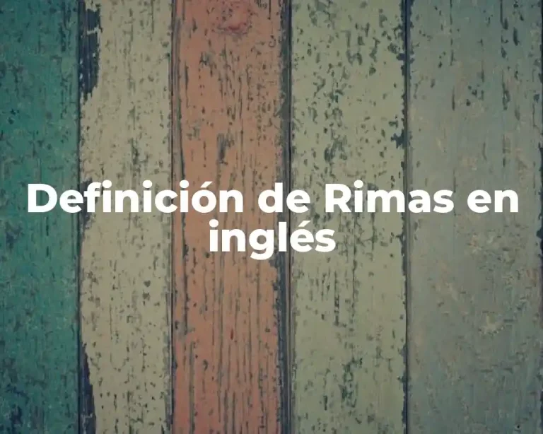 Definición de Rimas en inglés