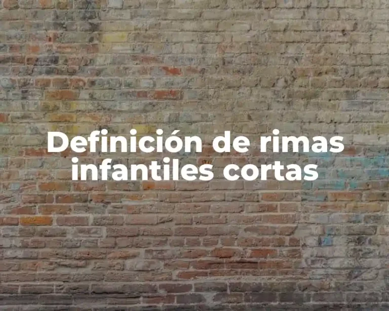 Definición de rimas infantiles cortas