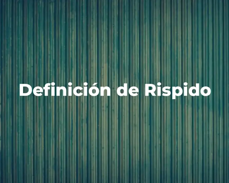Definición de Rispido