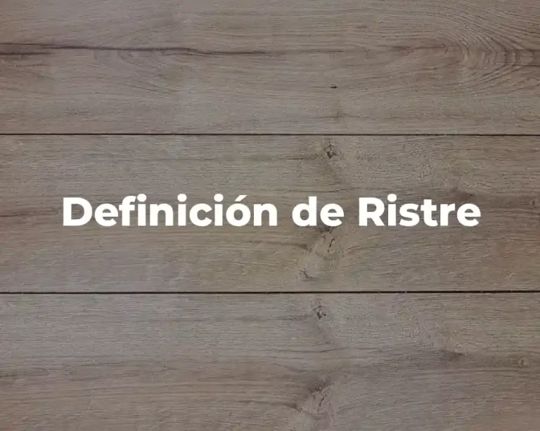Definición de Ristre