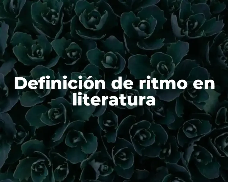 Definición de ritmo en literatura