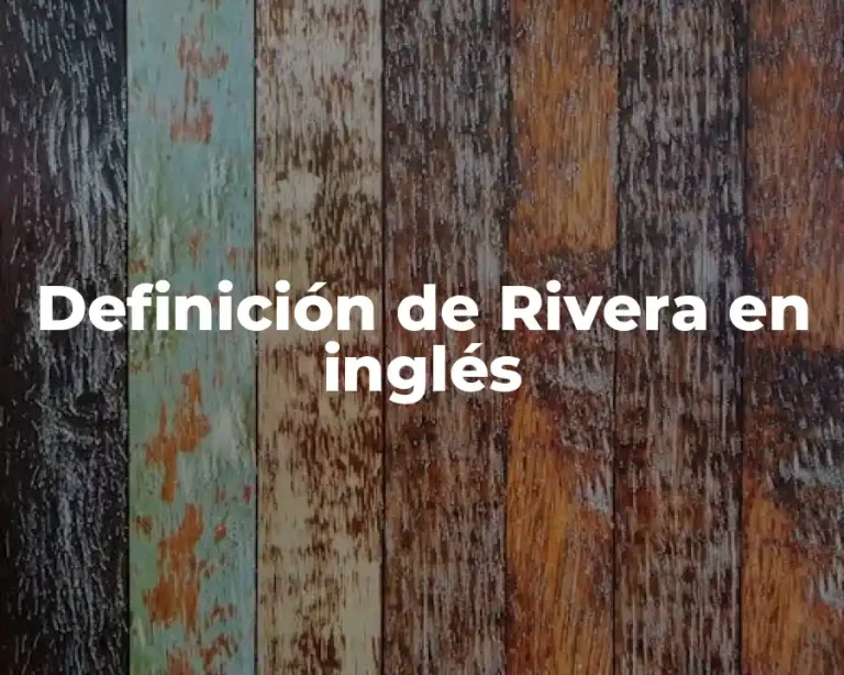 Definición de Rivera en inglés