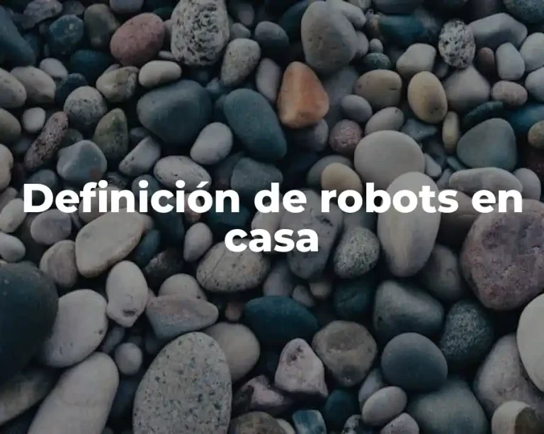 Definición de robots en casa