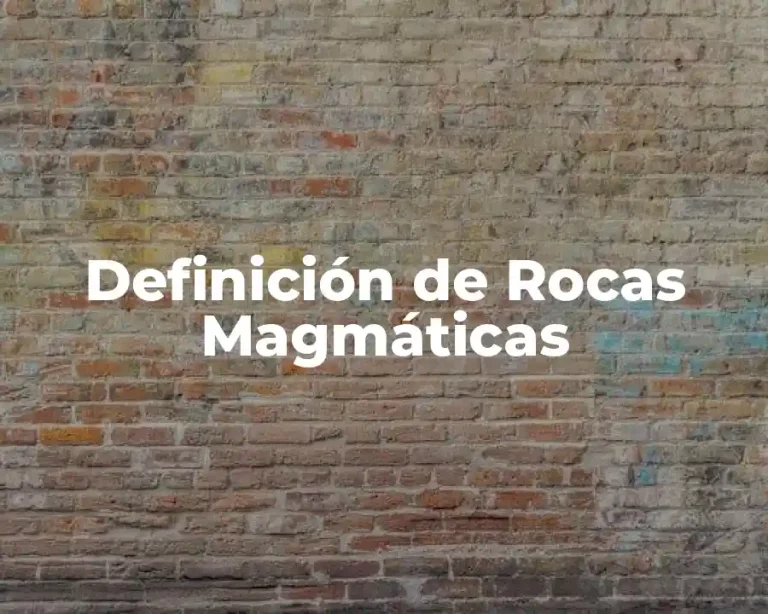 Definición de Rocas Magmáticas