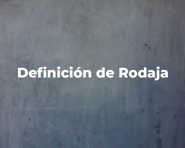 Definición de Rodaja