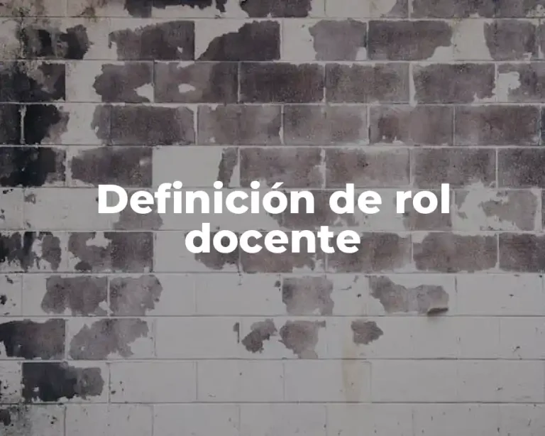 Definición de rol docente