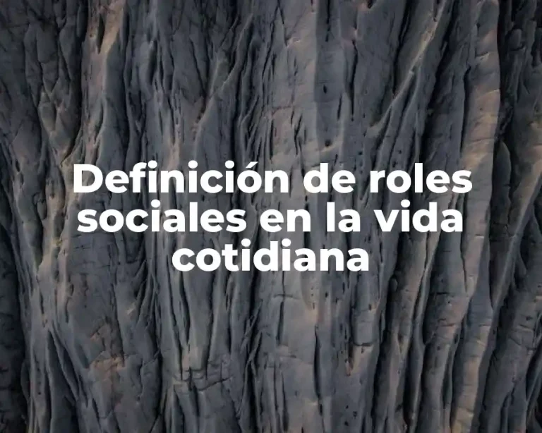 Definición de roles sociales en la vida cotidiana